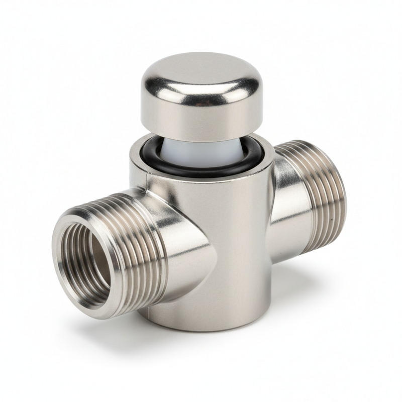 1/2" NPT STAINLESS STEEL VACUUM BREAKER, ACETAL POPPET/FKM GFLT